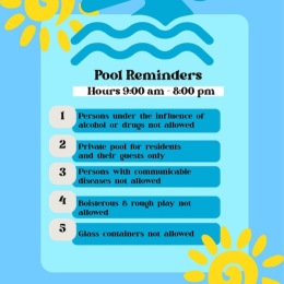 a graphic for pool rules